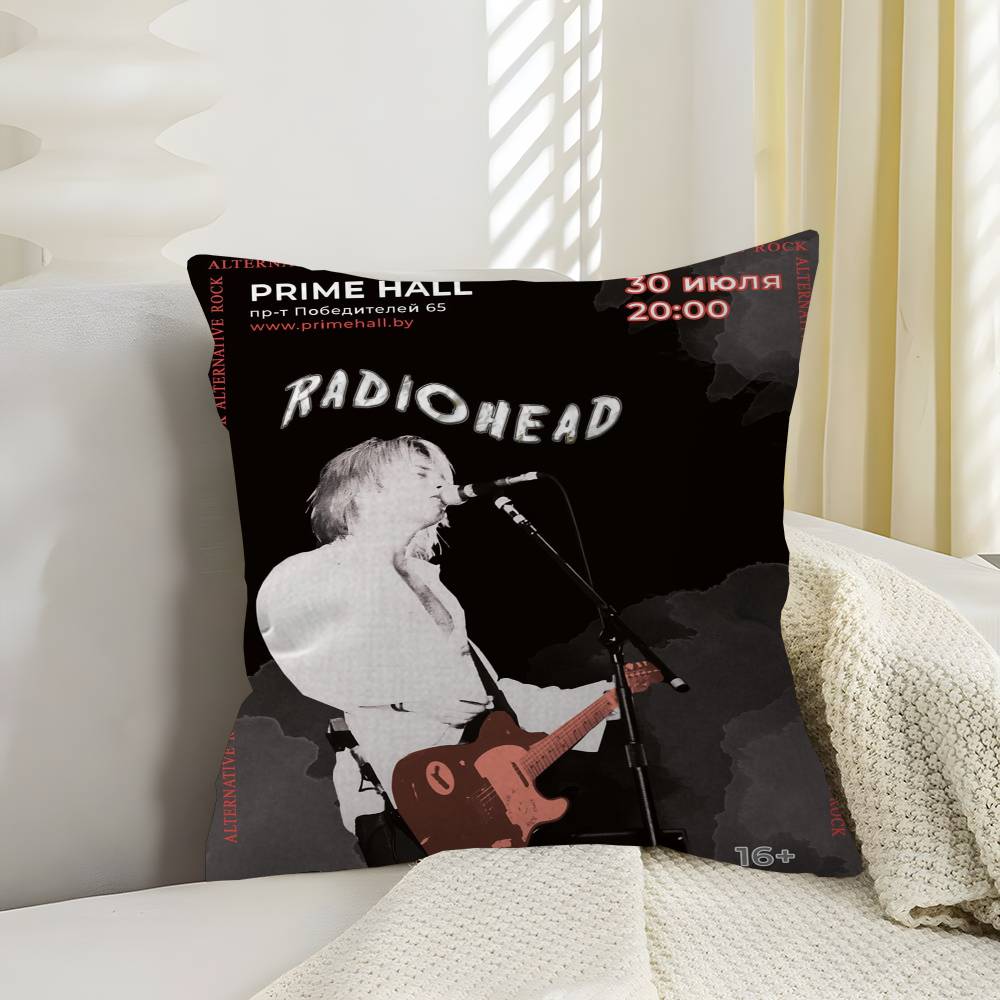 Vintage Rock Band Radiohead Pillow Anime Pillow Sofa Bed Head Pillow Cover Cushion Cover 45x45 cm Fashion