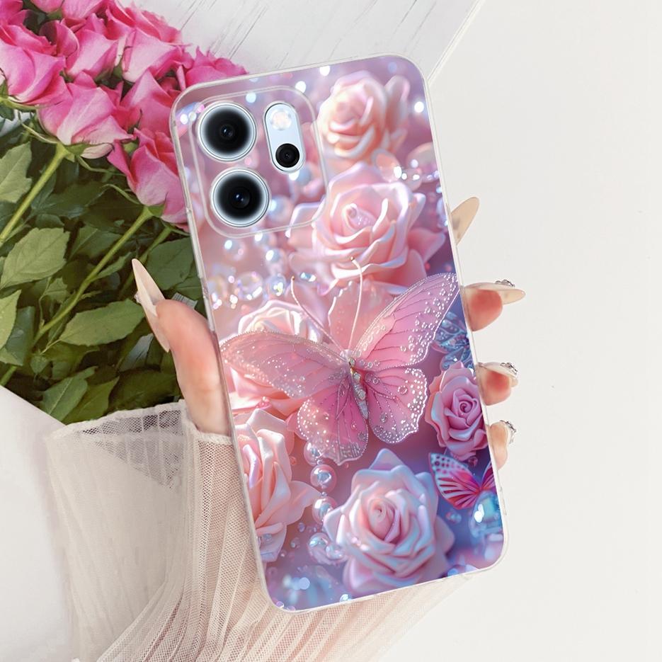 For Oppo Reno 14 Pro Case Reno14 F 5G Colorful Flowers Painted Cover Soft Slim Phone Case For Oppo Reno 14F Reno14 FS Pro Fundas