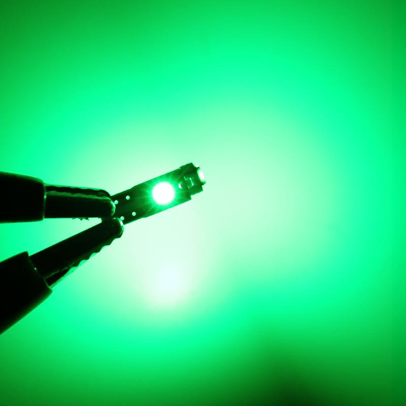 50/100Pcs T5 Led Bulb W3W W1.2W Led Canbus Car Interior Lights Dashboard Warming Indicator Wedge Auto Instrument Lamp 12V Green