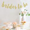 Brides To Be Banner, Lesbian Wedding, Bachelorette Party Decorations Supplies, Mrs & Mrs, Bridal Shower Bunting Garland Sign, No DIY, Gold Glitter
