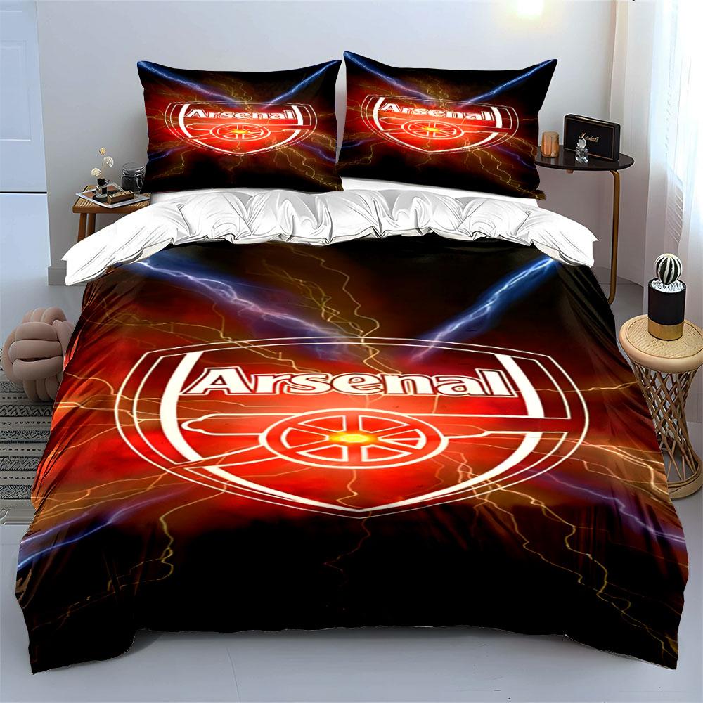 Arsenal logo with lightning. Bedding sets Duvet cover sets Duvet covers Pillowcases(1 * Duvet Cover 2 * Pillowcases, without duvet insert)