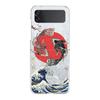 Koi Fish ZFlip5 ZFlip3 Phone Case For Samsung Z Flip 3 Transparent Hard Shell Z Flip 4 Galaxy Cover ZFlip 5G Folding Coque Funda