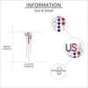 Patriotic American Flag Star Dangle Earrings With Tassels Accessories For Independence Day Celebration