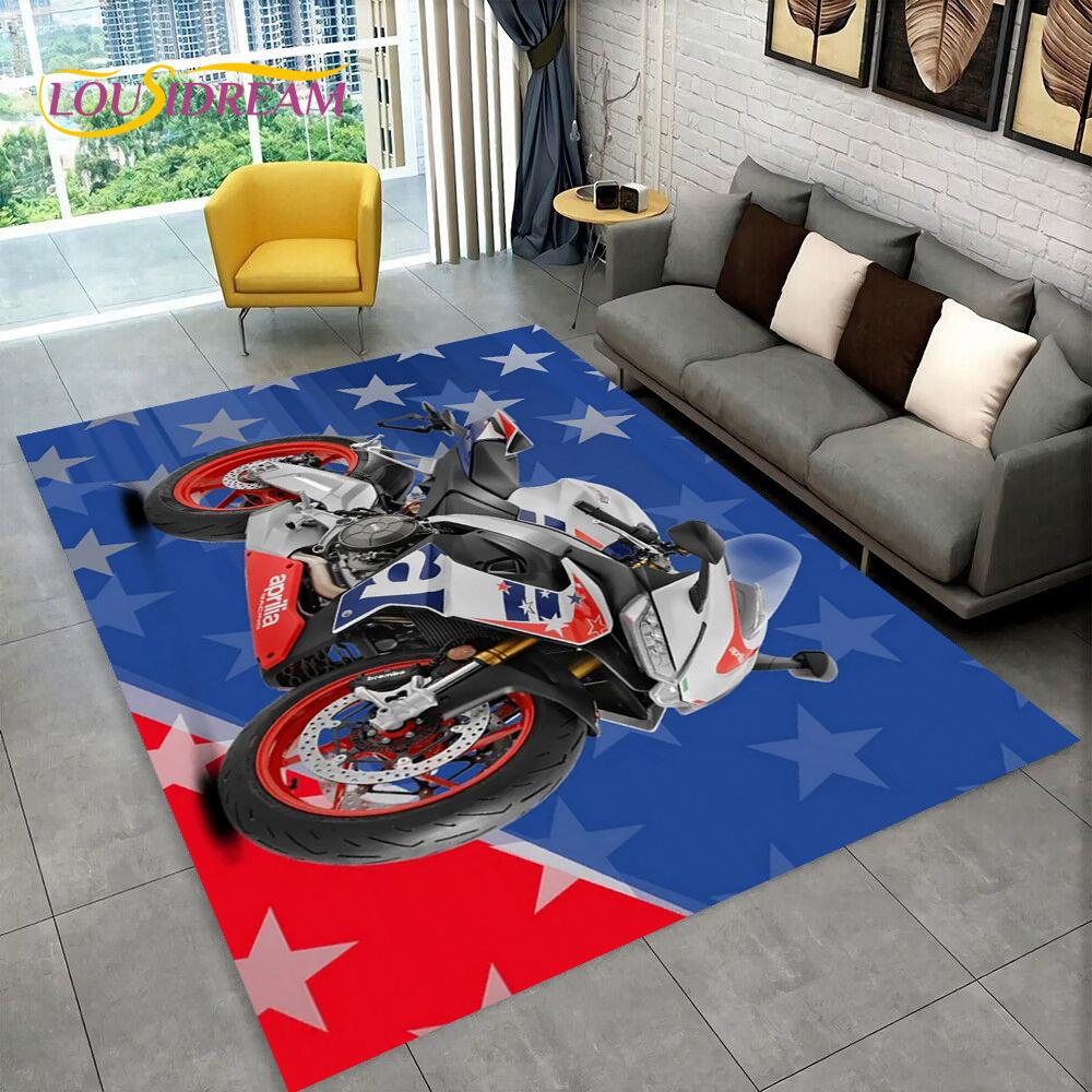 

Килим з логотипом мотоцикла HD Aprilia Racing для дому, вітальні, спальні, дивана, килимок для дверей, декор, дитячий килим, нековзний килимок для підлоги 3D 40x60cm