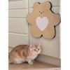 Bear Shape Cat Scratching Board Grip-fast Cat Scratch Wall Mat  Relaxing Toys