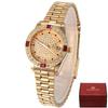 REGINALD Golden Lady Watch Date Crystal Styles Women's Dress Clock Water Proof Dress Wristwatch