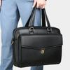 Leather Conference Briefcase High-end Men's Business Handbag Travel Computer Bag Oil Wax