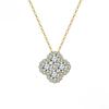 Exquisite 925 Sterling Silver Four-leaf Clover 8A Premium Zirconia Pendant Necklace for Women Wedding Jewelry