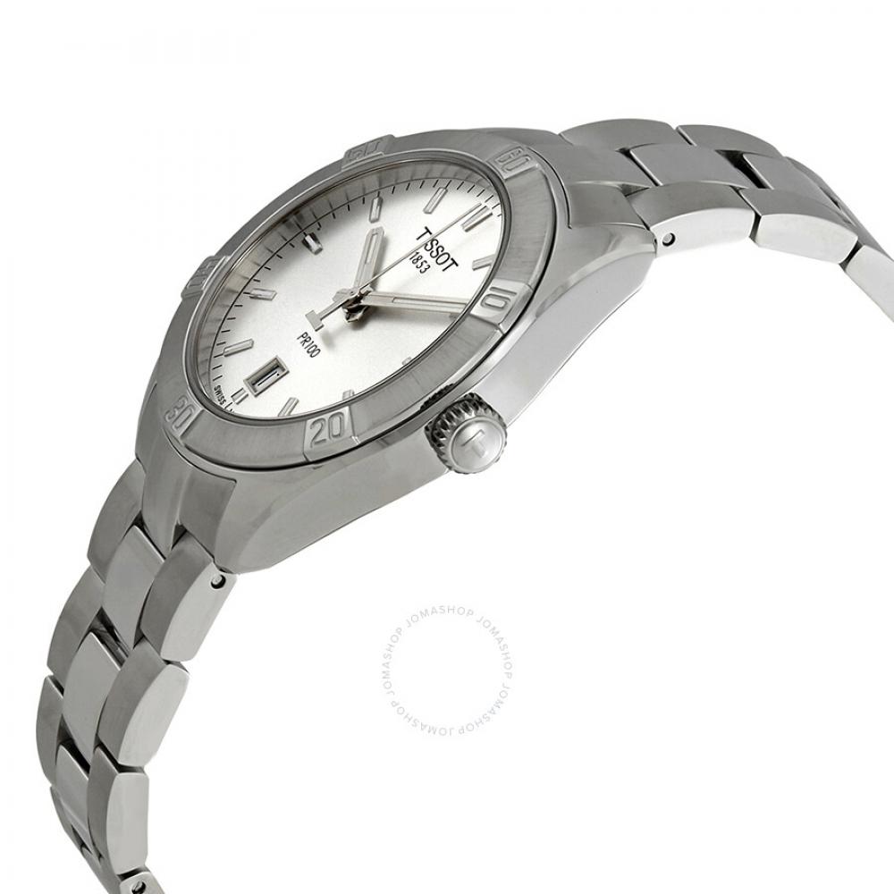 Tissot Pr100 Silver Dial Stainless Steel Ladies Watch T101.910.11.031.00