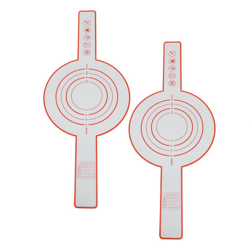 2pcs Bread Sling Silicone Heat Resistant Reusable Anti Stick Bread Baking Mat for Cooking Red
