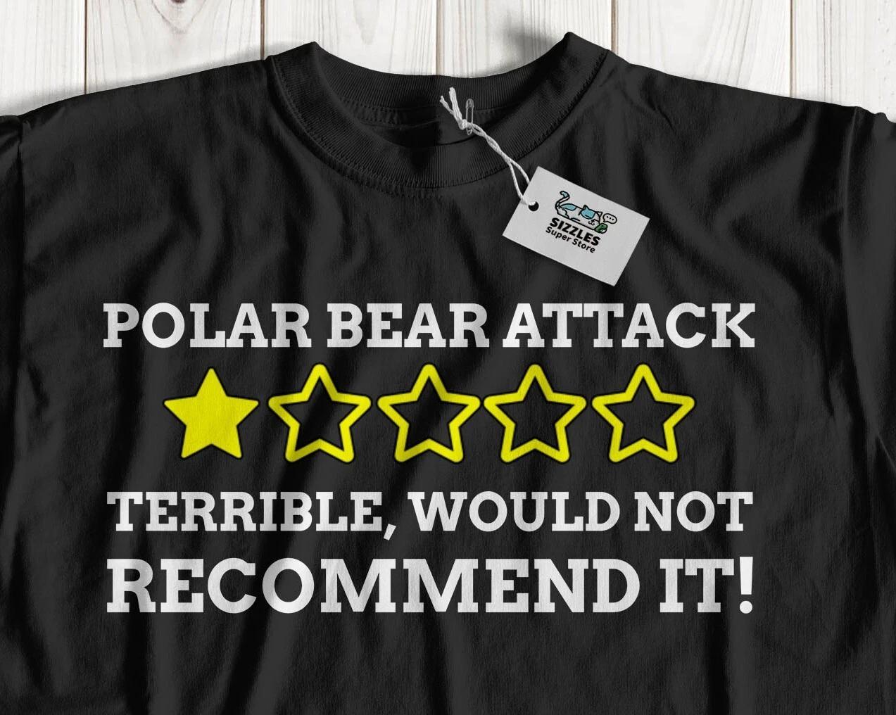 Unisex Funny Polar Bear Attack T-Shirt Arctic Circle Gifts M