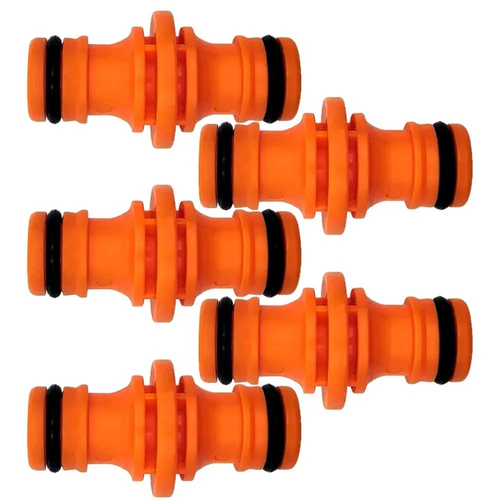 5PCS Joiner Repair Connector Coupling 1/2'' Garden Hose Tubing Fitting Pipe Quick Drip Irrigation Watering System for Greenhouse