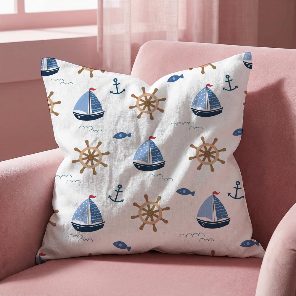 Marine animals Cushion Cover Multi-Scene Pillow Cover for Home & Car - Reversible, Soft & Durable for Daily Use