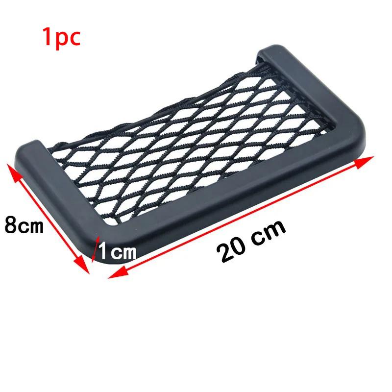 1/2pcs Universal Car Organizer Mesh Storage Bag Net Pocket Phone Holder Net Auto Seat Side Interior Back Sundries Pocket Holder