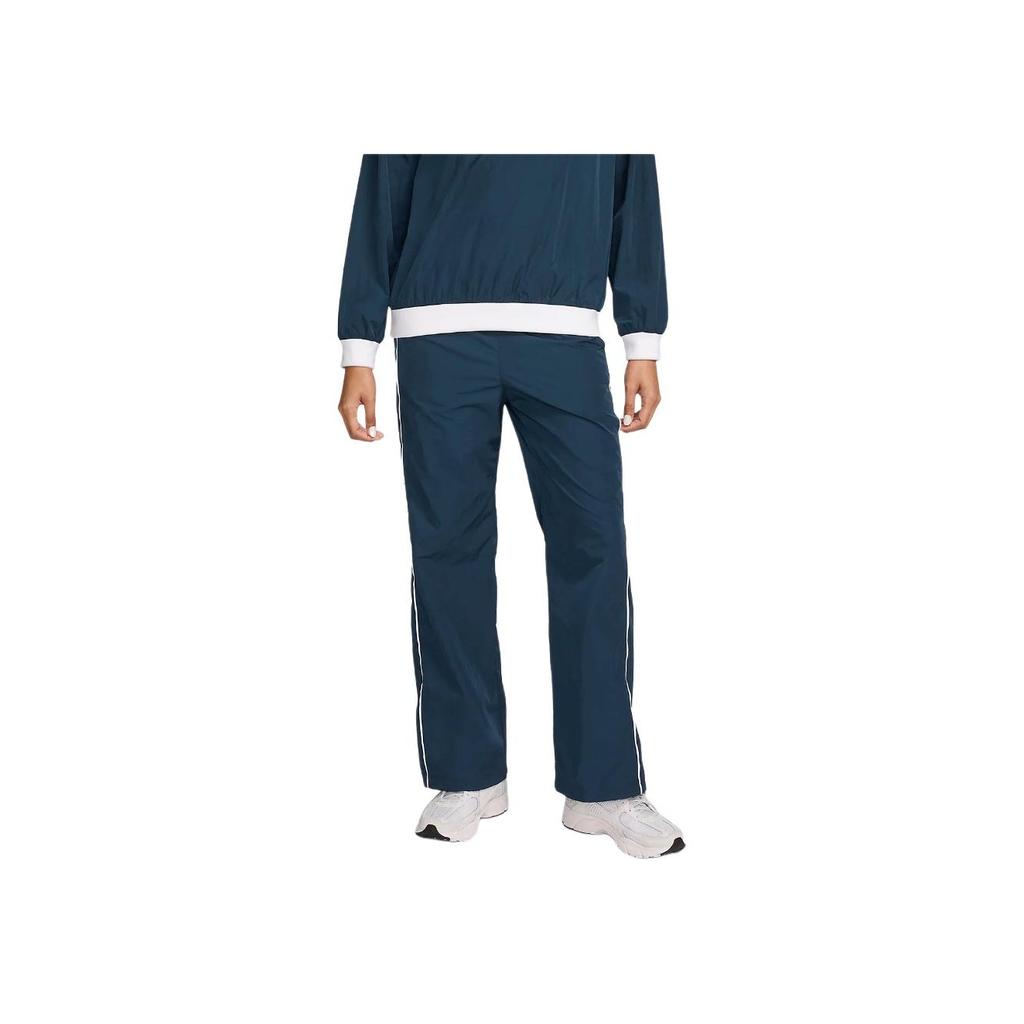 Nike Windrunner High-Waisted Drawstring Versatile Fashion Straight-Leg Casual Pants Women Bottoms Dark-Blue FV7656-478