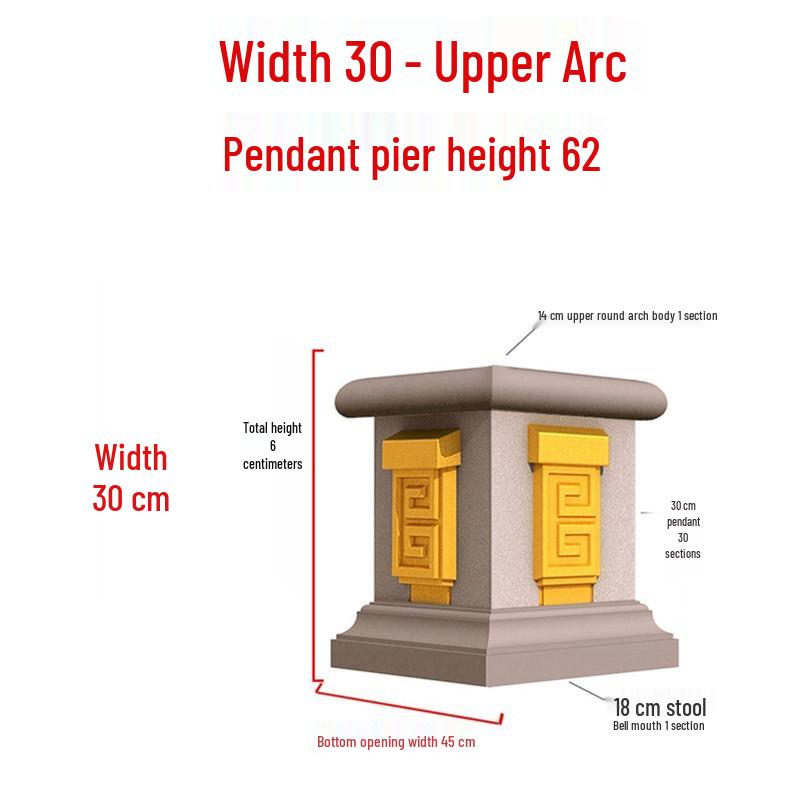European Villa Courtyard Roman Column Base for Exterior Wall Decoration