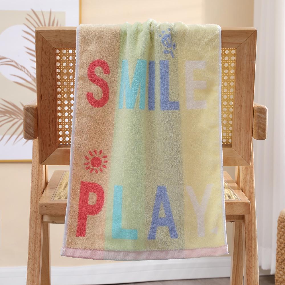 Cute Cotton Face & Bath Towel, 34x74 cm, 32 Strands, In Stock 34*74cm