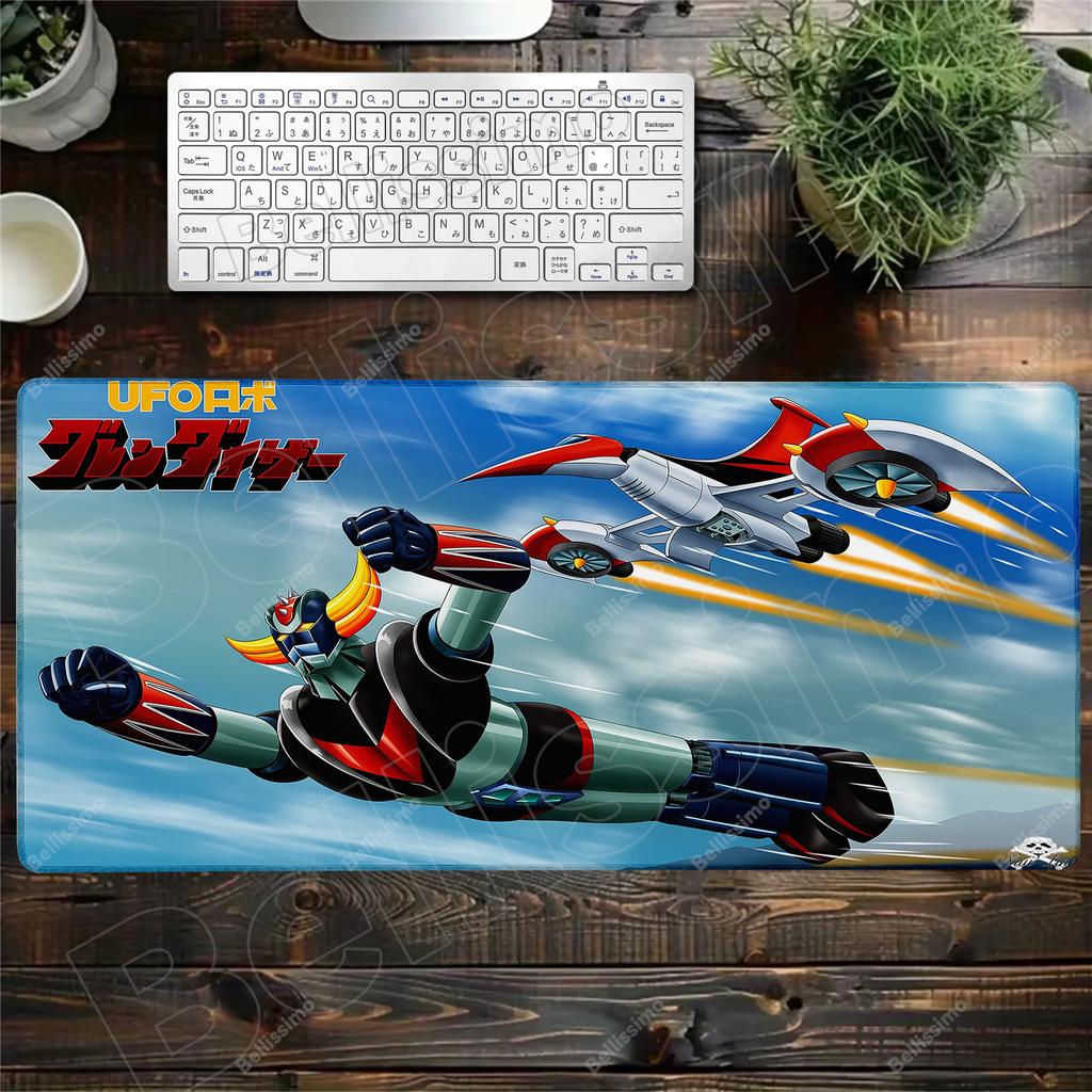 Mouse Pad UFO Robot Grendizer Goldorak Tablet Pad Laptop Desktop Rubber Mouse Pad Cute HD Rainbow Gaming Keyboard Mat For Csgo