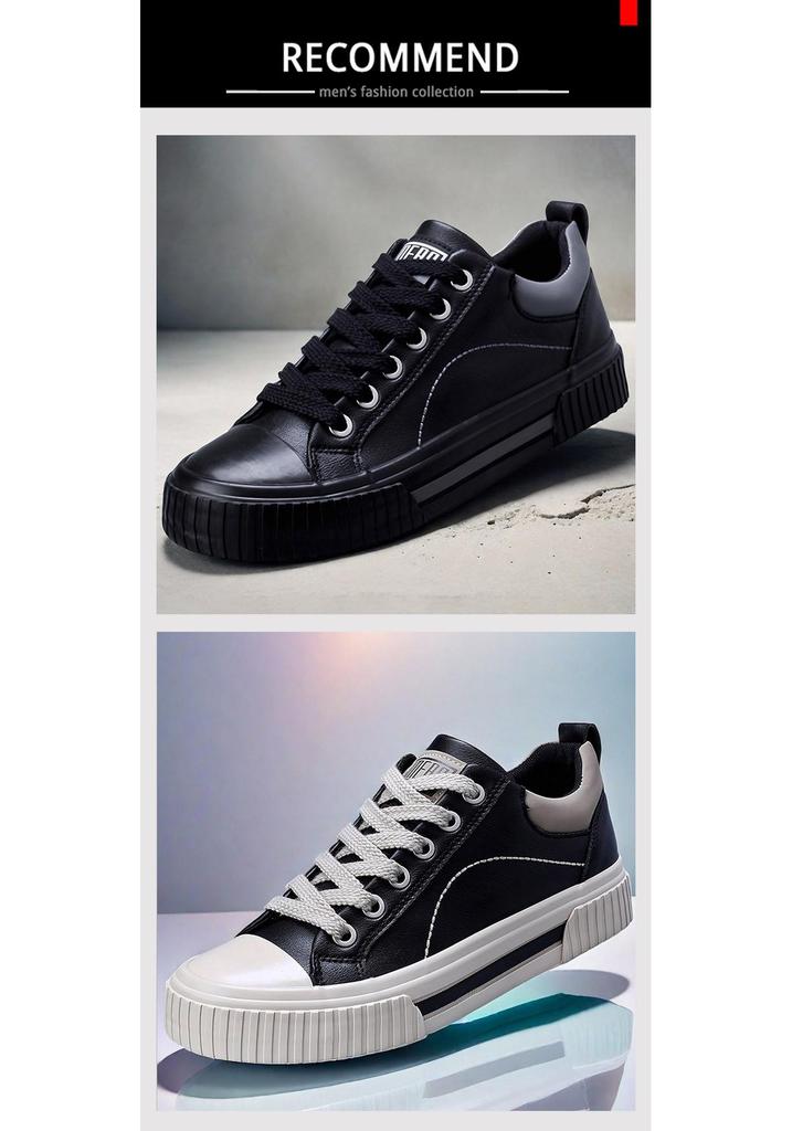 Autumn 2026 Men's Korean Style Casual Leather Shoes: Trendy, Versatile, Comfortable with Unique Design