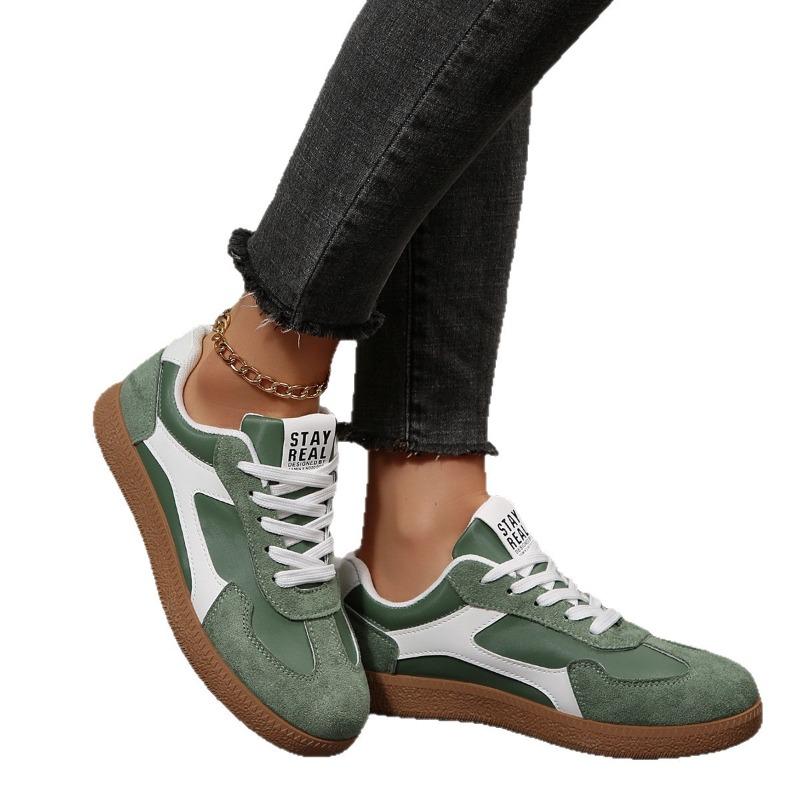 Large-size Lace-up Shoes - New Style, Spring-autumn Retro Flat Sports Shoes for Women