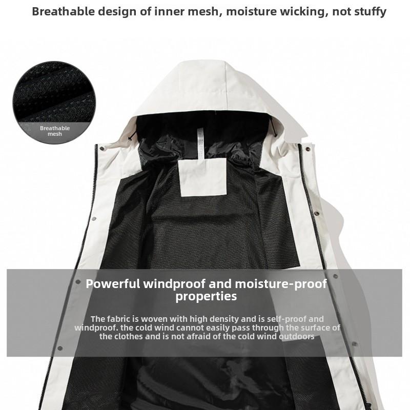 Outdoor Single-layer Assault Jacket Three-proof Mountain Series Color Matching Clothes Spring and Autumn Windproof Soft Shell Jacket for Men and Women