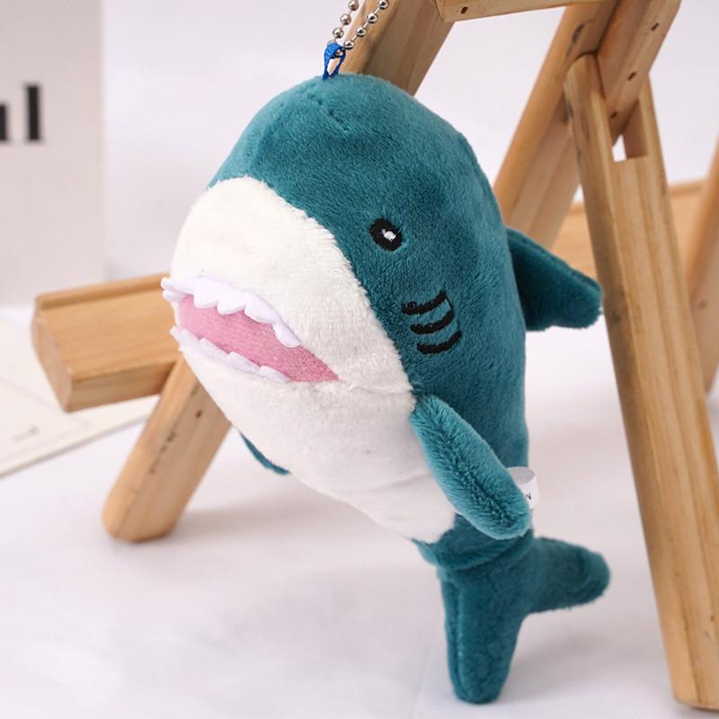 Adorable Plush Shark Keychain In Pink And Gray Perfect For Backpacks And Bags