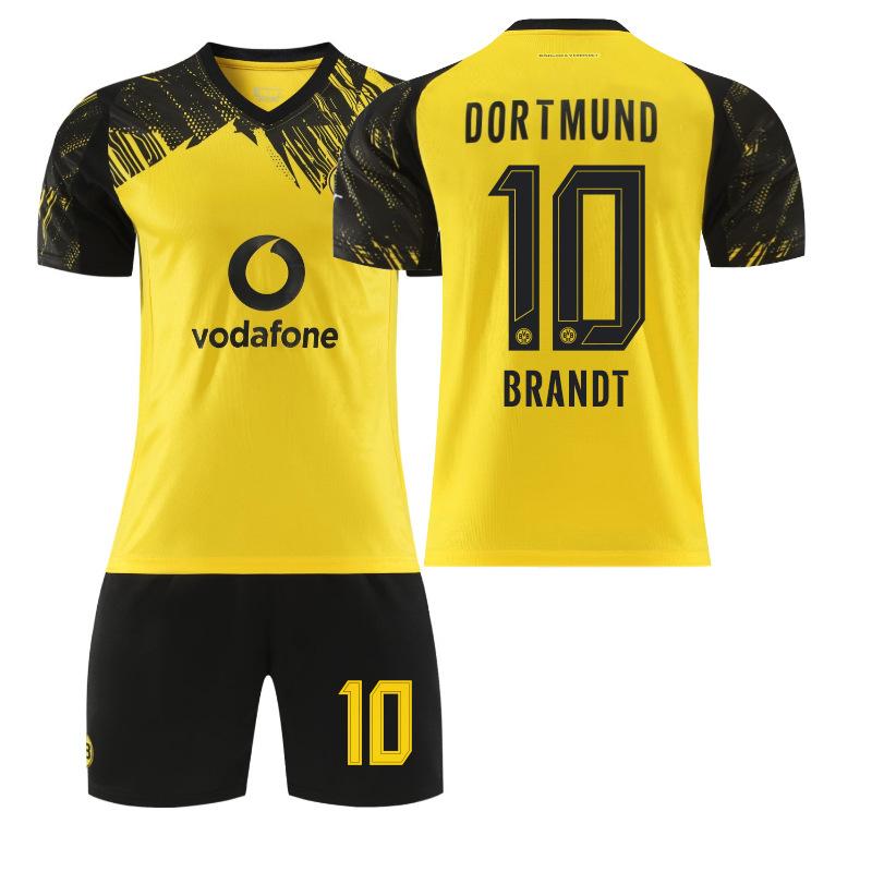 2025-2026 Dortmund Home Kids Football Kit No.10 Brandt Adult Jersey 16