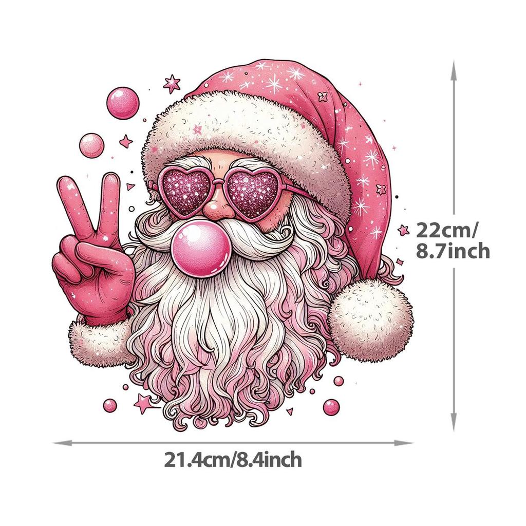 Calcomanías de transferencia de hierro para fiesta de Navidad de animales, pegatinas fáciles de imprimir, parche Diy para regalo de ropa