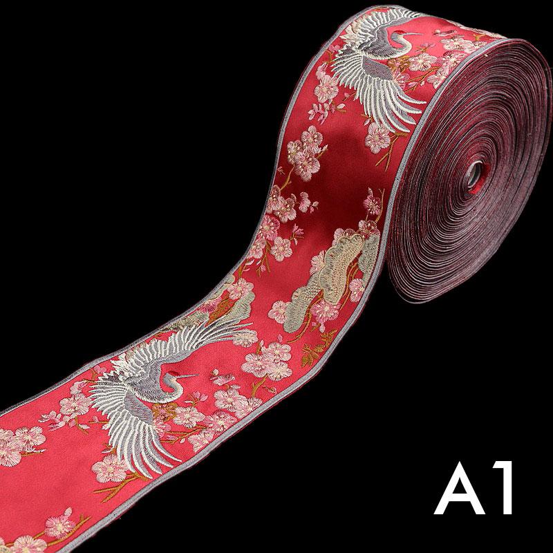 Chinese Embroidered Webbing Retro Embroidery Lace Trim For Diy Hanfu Costume  Cushion Curtain Decor Ribbon Accessories