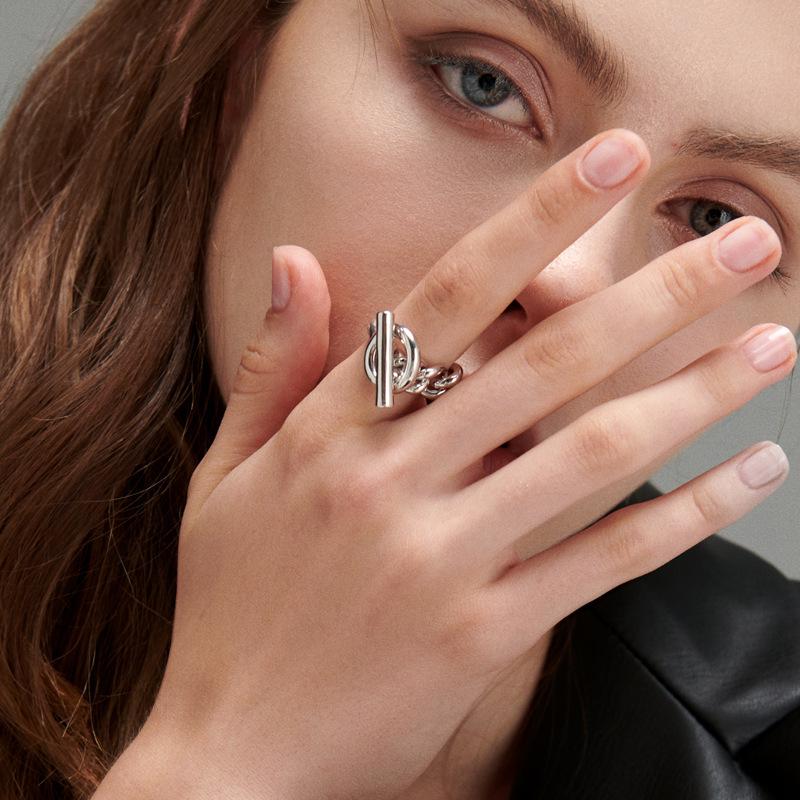 Personalized Retro Women's OT Buckle Ring - Simple Hip Hop Punk Rock Index Finger Accessory