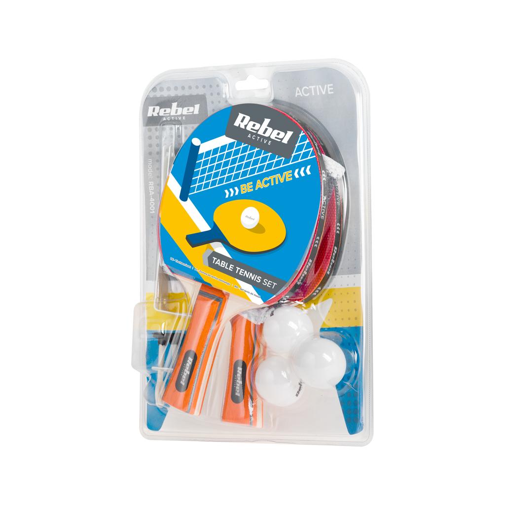 Rebel Active Table Tennis Racket Set With Net