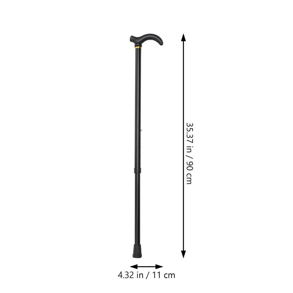 Aluminum Alloy Walking Cane Adjustable Height Senior Support Stick Anti Slip Rubber Tip Trekking Pole for Men Elderly Hiking Aid