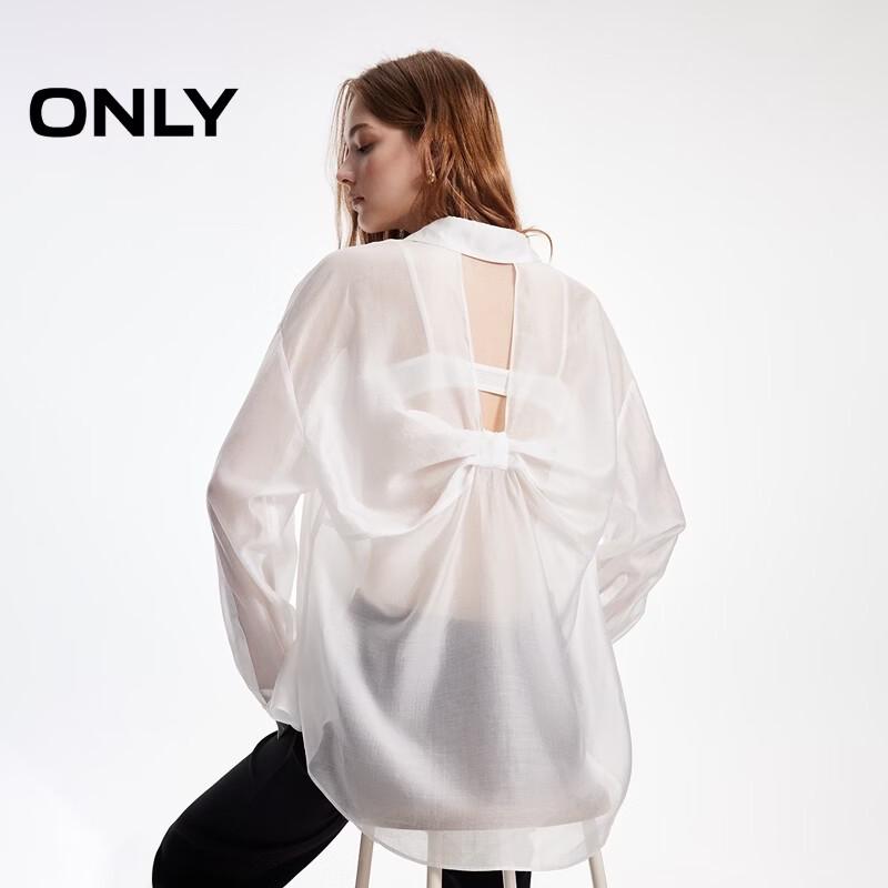 ONLY Women s Relaxed Fit Bow Tie Blouse XS