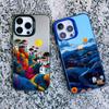 Yellow Sunset Mountain Phone Case For iPhone 15 14 Plus 14 15 11 12 13 Pro Max Mini Natural Scenery Shockproof Matte Laser Cover