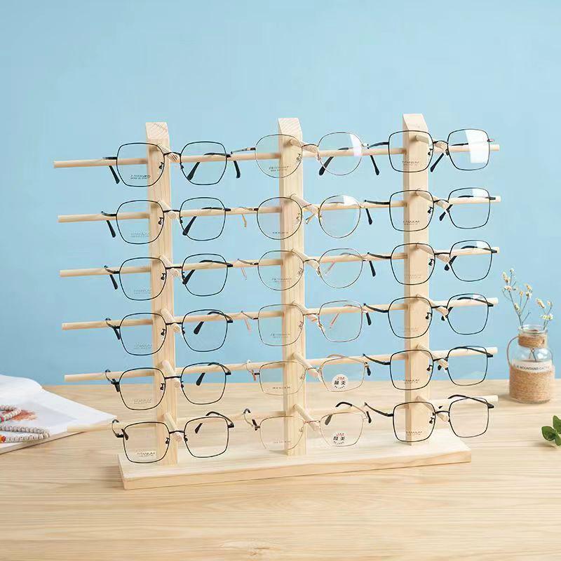Schmuckhalter für 1 Stück Brillen Vitrine Einlagiges Holz Sonnenbrillen Displayständer Regal Brillen Ausstellungsständer