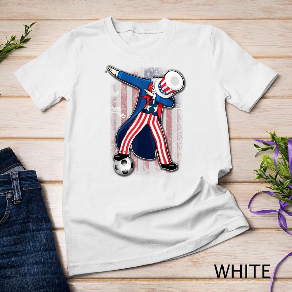 

Dabbing US Football 4th of July Funny Dance Flag Pride USA Unisex T-shirt XL