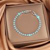 316L 4mm Stainless Steel Bracelet For Women Men's Hip Hop Tennis Chain Bracelets Luxury Color Crystal Zircon Bracelet Jewelry