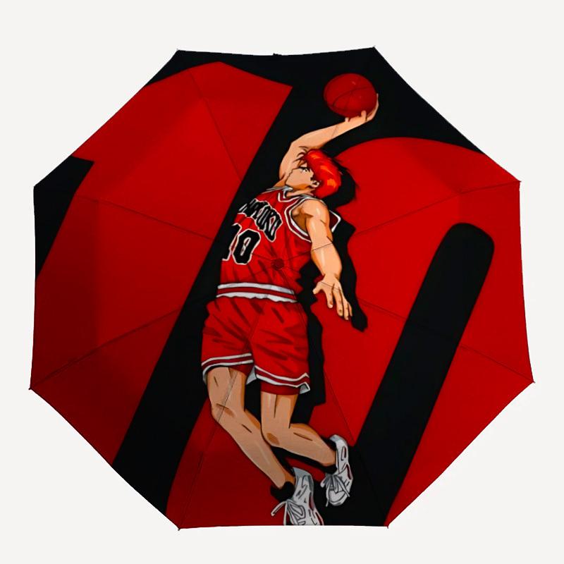 1pc SLAM DUNK Basketball Player Automatic Open/Close Umbrella - Compact Travel Umbrella, Perfect for Women & Men - Ideal Birthday/Christmas Gift