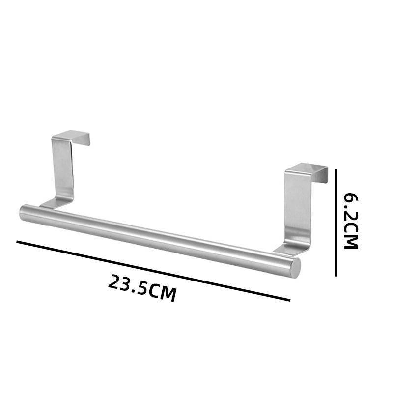 

Towel Rack Over Door Stainless Steel Towel Bar Storage Organizer Wall Mount Bathroom Kitchen Cabinet Door Hanging Organizer Shel
