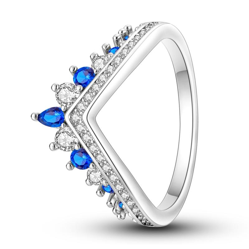 Women's 925 Sterling Silver Cocktail Ring, Set with Zircon Heart-shaped Wedding Jewelry 2025