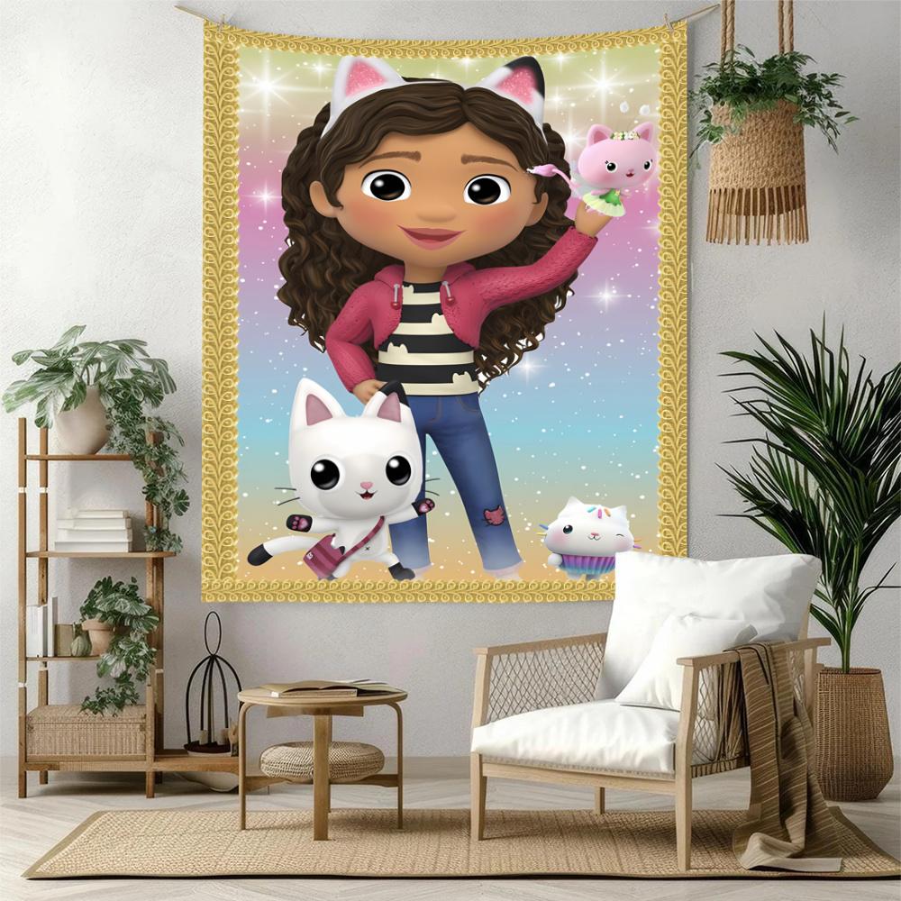 Gabby'S Dollhouse Vintage Tapestry Rustic Farmhouse Perfect For Balcony Studio Wall Living Room Four Seasons Hand Painted Style Gift For Birthday