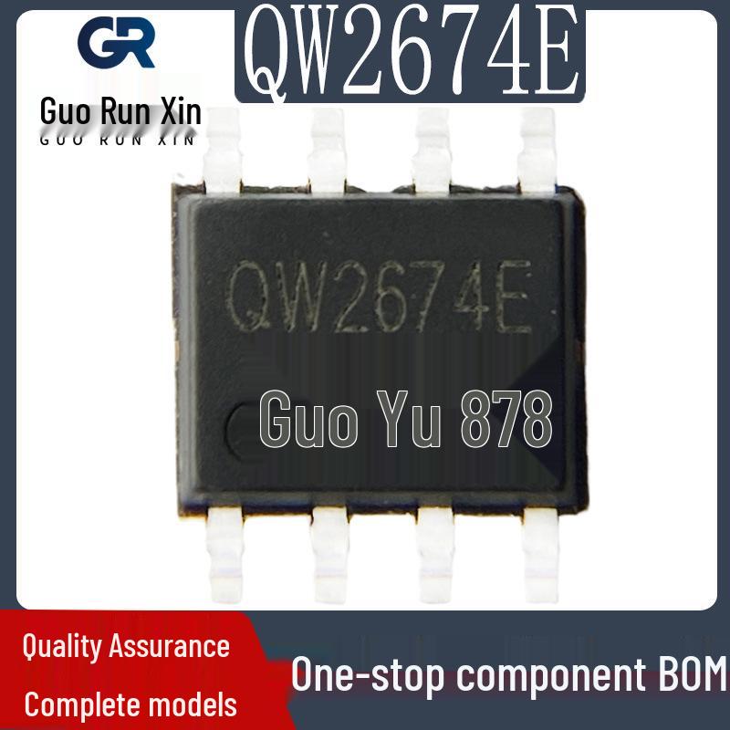 QW2674E ESOP8 4-Segment Battery Indicator & Flashlight LED Control IC