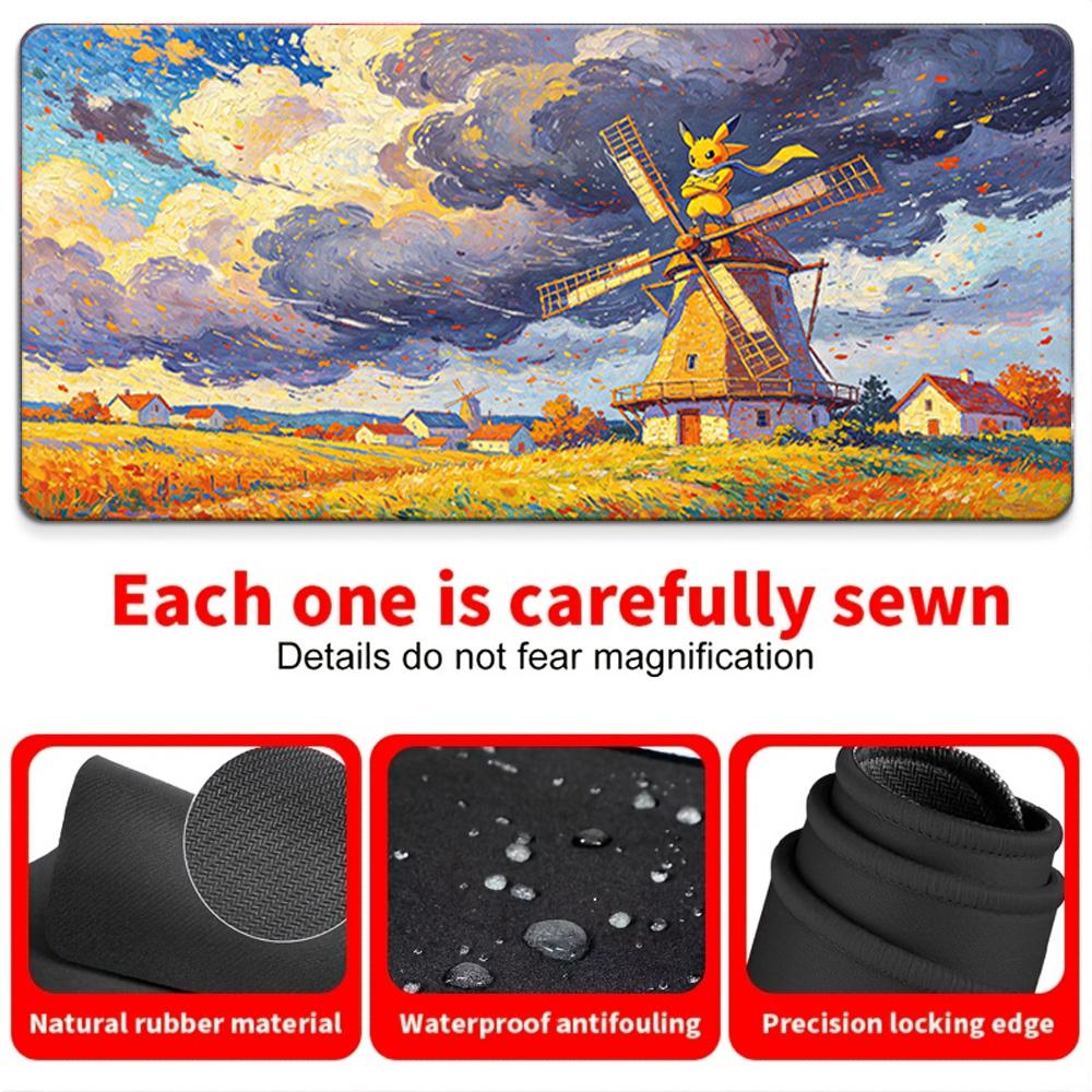 Pokemon Sinnoh Starters NonSlip Washable Gaming Desk Mat 30x80x0.2cm