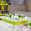 Camellia Double-Layer Plastic Tea Tray Set