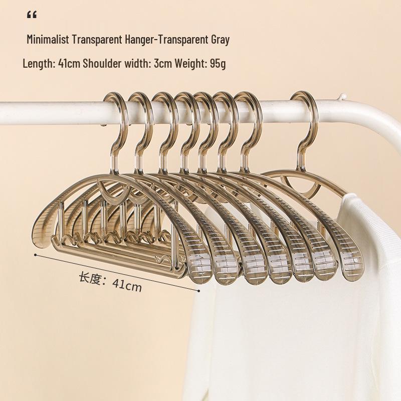 

Прозрачная акриловая вешалка для одежды с противоскользящим покрытием - Утолщенная, не оставляющая следов конструкция 5 Hangers прозрачный/серый