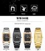 WWOOR 8837 Men's Quartz Square Waterproof Business Watch