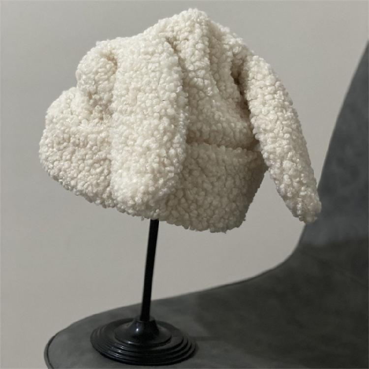 Trendy Rabbit Ears Knitted Hat Funny Casual Windproof Beanie Knit Cap All-match