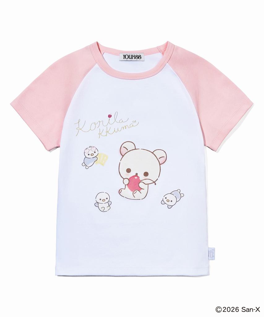 YOUHEE [Korilakkuma] Raglan T-Shirts Pink