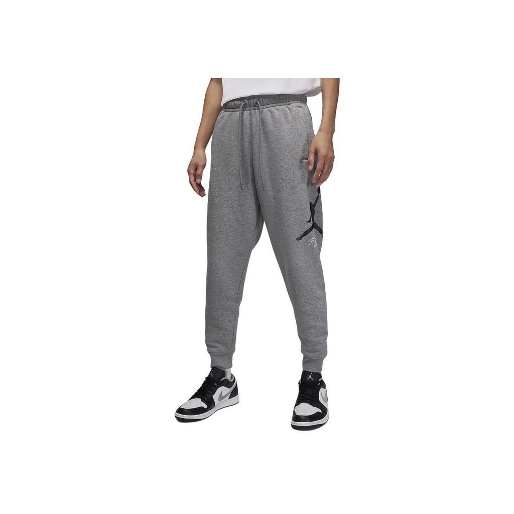 Jordan Logo Casual Cuffed Knit Joggers Men Bottoms Gray FD7346-091