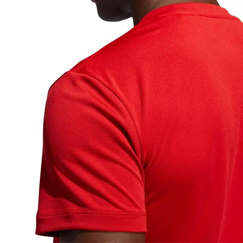 Adidas Aeroready 3-Stripes Comfortable Crew Neck Pullover Short Sleeve T-Shirt Men Tops Red FL4314